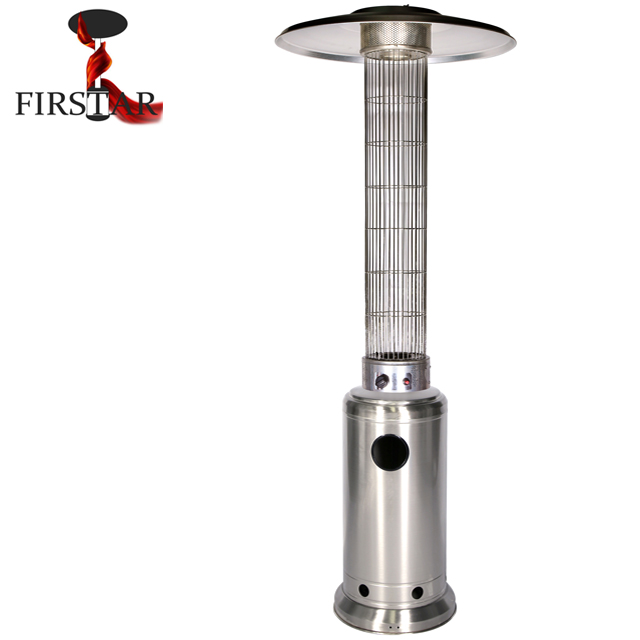 Round gas flame patio heater