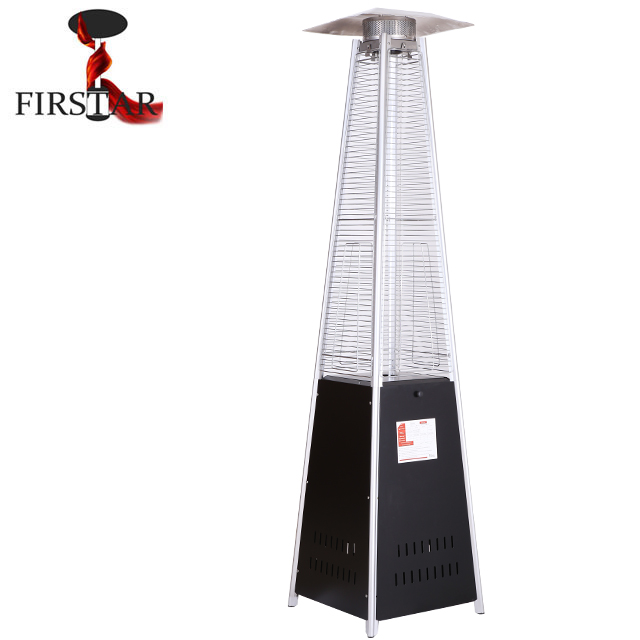 Pyramid glass tube patio heater