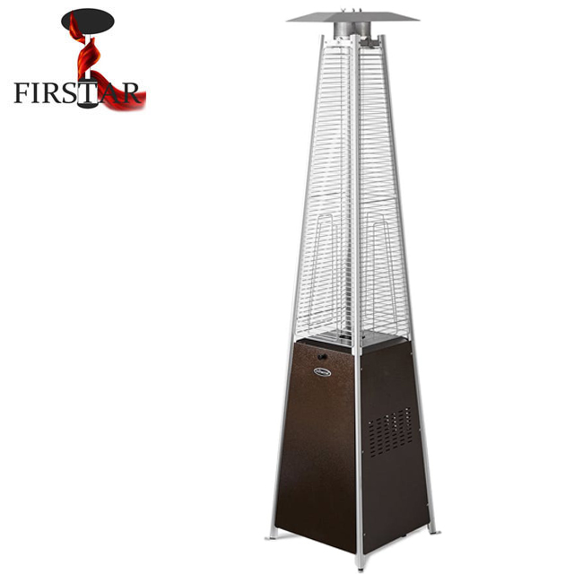 Pyramid gas flame outdoor heater